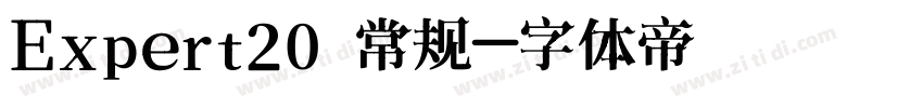 Expert20 常规字体转换